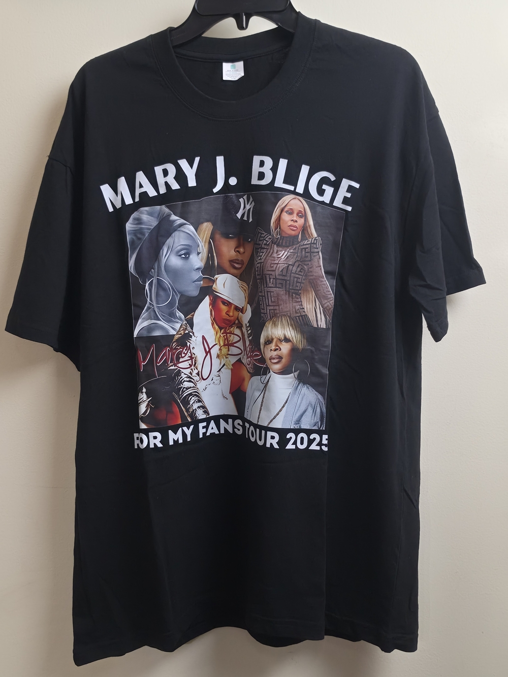 Mary J. Blige Tour Tee - For My Fans 2025 Black Cotton